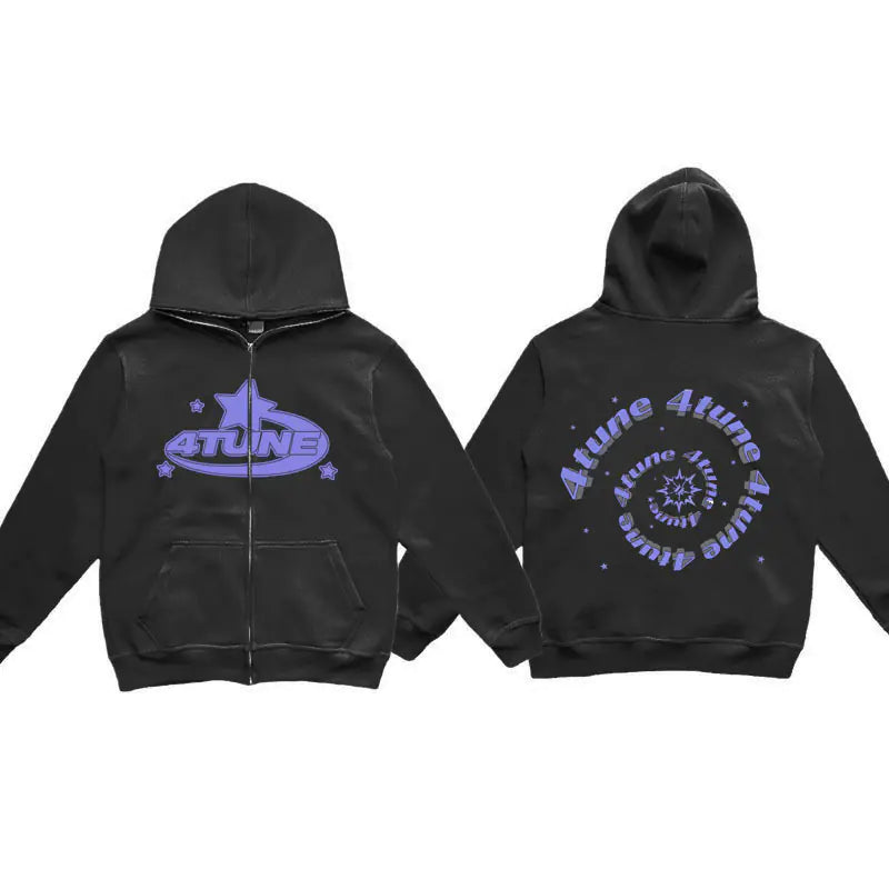 2023 Y2K Style Men's Full-Zip Hoodie Casual Jacket