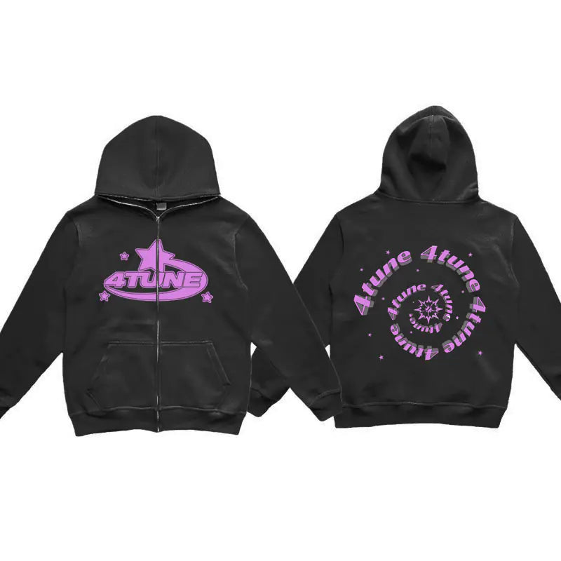 2023 Y2K Style Men's Full-Zip Hoodie Casual Jacket