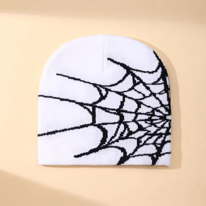 Spider Web Jacquard Knitted Hat