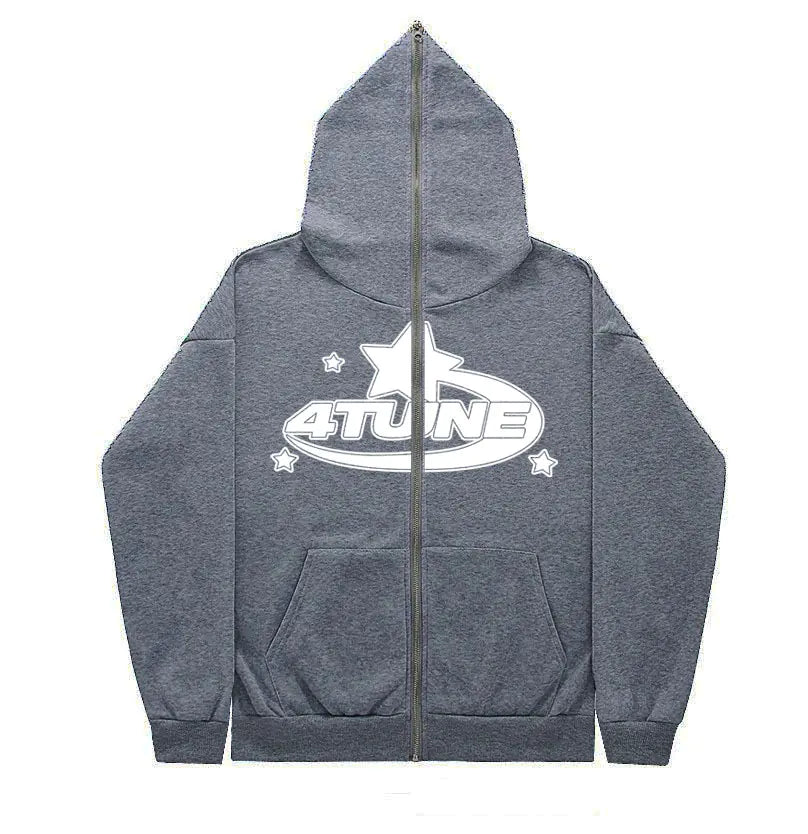 2023 Y2K Style Men's Full-Zip Hoodie Casual Jacket