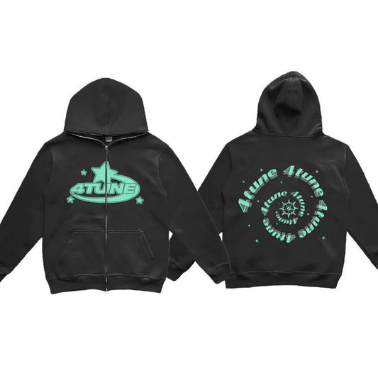 2023 Y2K Style Men's Full-Zip Hoodie Casual Jacket