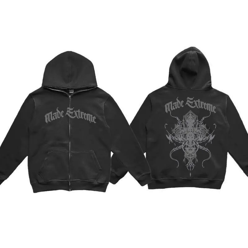 2023 Y2K Style Men's Full-Zip Hoodie Casual Jacket