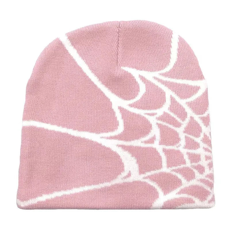 Spider Web Jacquard Knitted Hat