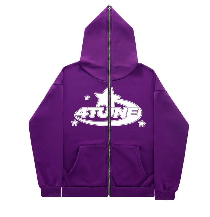 2023 Y2K Style Men's Full-Zip Hoodie Casual Jacket