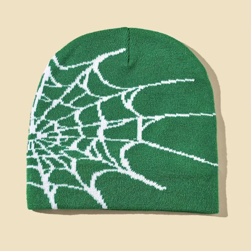 Spider Web Jacquard Knitted Hat