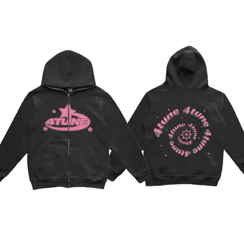 2023 Y2K Style Men's Full-Zip Hoodie Casual Jacket