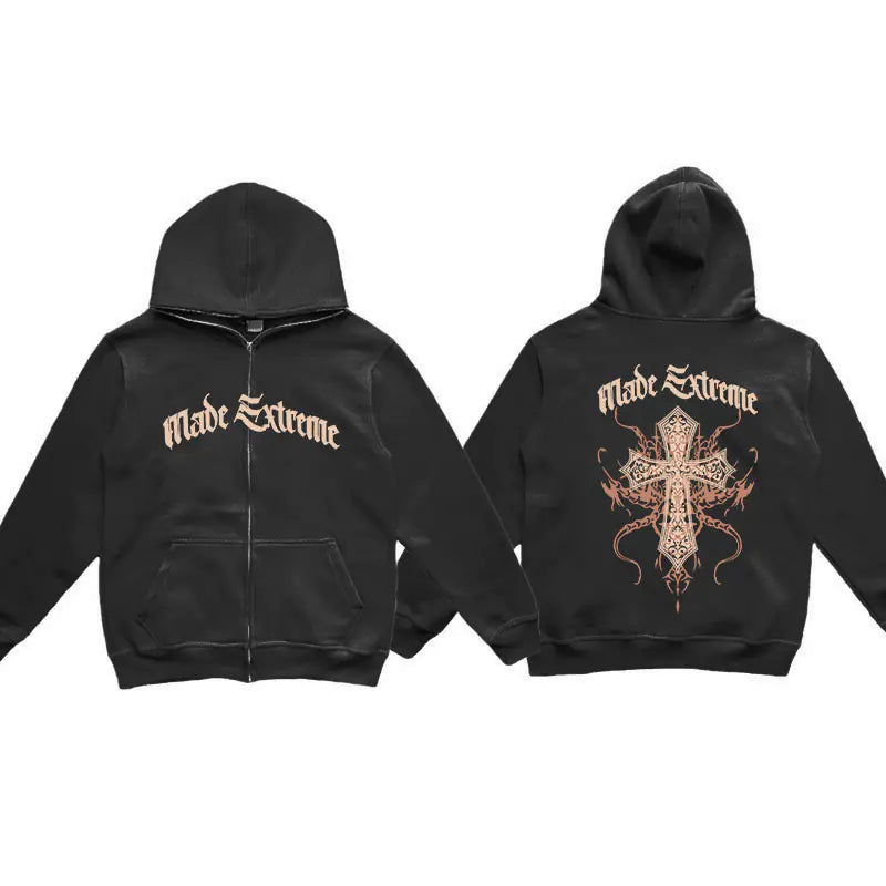 2023 Y2K Style Men's Full-Zip Hoodie Casual Jacket