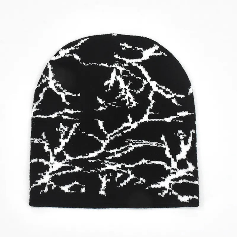 Spider Web Jacquard Knitted Hat