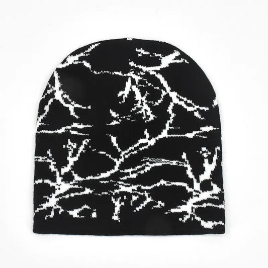 Spider Web Jacquard Knitted Hat