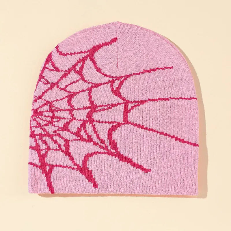 Spider Web Jacquard Knitted Hat