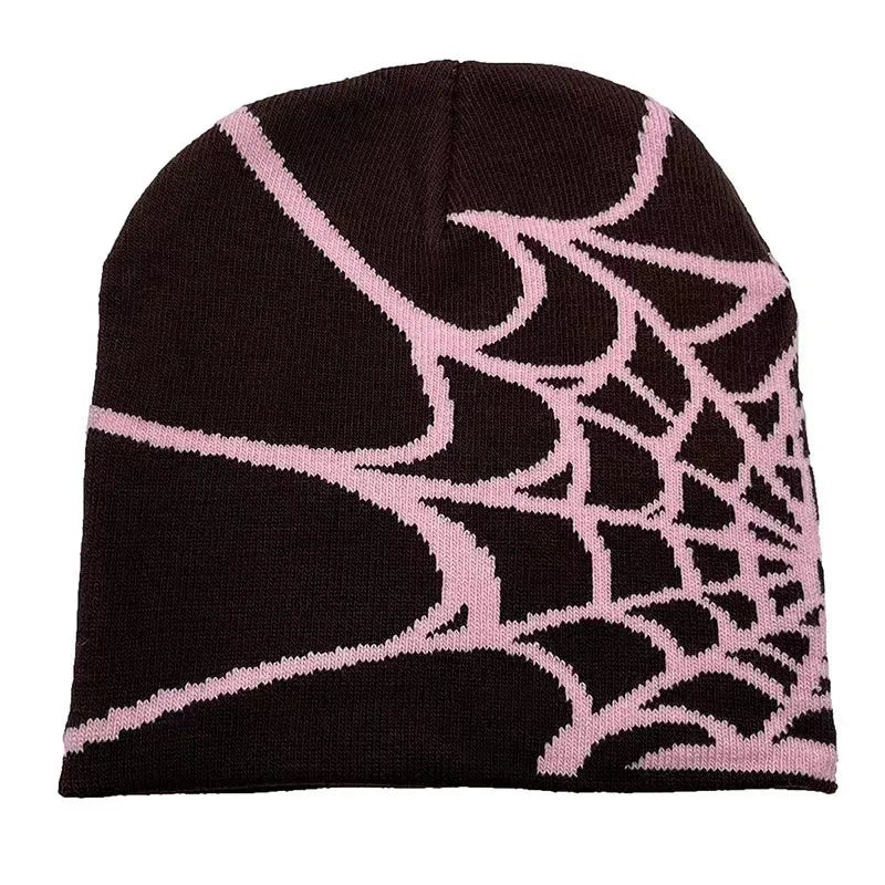 Spider Web Jacquard Knitted Hat