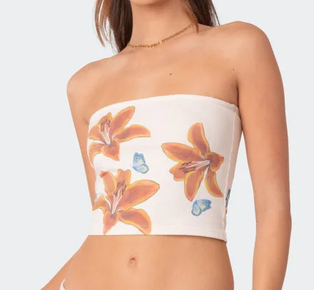 Amelia Tube Top with Floral Print (One Piece)
